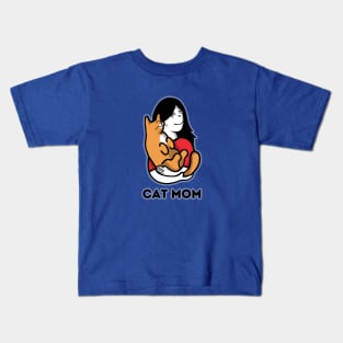 Cat Mom (With Text) Kids T-Shirt